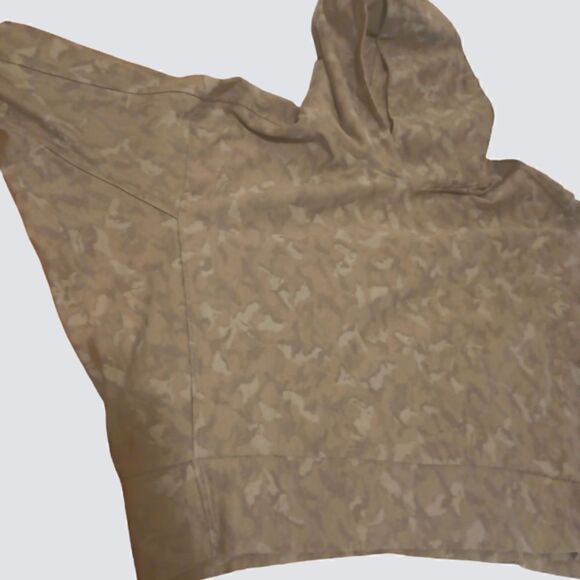 Athleta printed Farallon camo hoodie cropped pullover sweatshirt size M - Picture 4 of 7